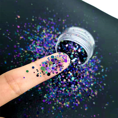 Excellent Nail Art Effect in Chunky Polyester Shifting Glitter for Mixed Chameleon Glitter