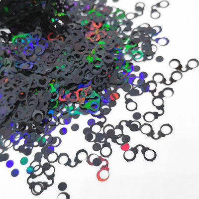 Customized Color Glitter Shapes Quicksand Handcuffs and Stethoscope Sequin Father's Day Occasion Custom Glitter Crafts