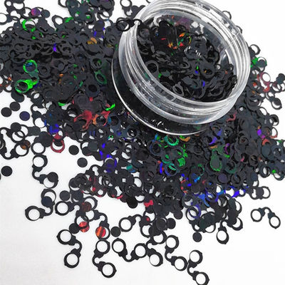 Customized Color Glitter Shapes Quicksand Handcuffs and Stethoscope Sequin Father's Day Occasion Custom Glitter Crafts