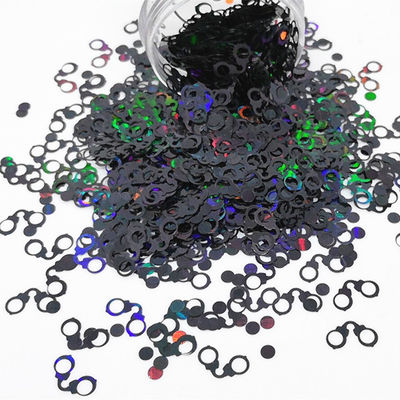 Customized Color Glitter Shapes Quicksand Handcuffs and Stethoscope Sequin Father's Day Occasion Custom Glitter Crafts