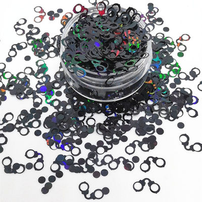 Customized Color Glitter Shapes Quicksand Handcuffs and Stethoscope Sequin Father's Day Occasion Custom Glitter Crafts