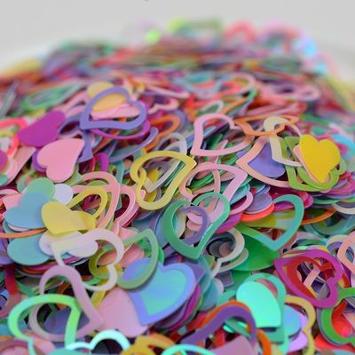 7MM Fashionable Style Double Heart Sequin for Valentine Opened