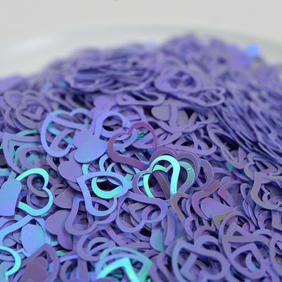 7MM Fashionable Style Double Heart Sequin for Valentine Opened