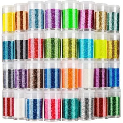 Ecofriendly Candle Making Bath Bomb Lips Soaps Resin Tumblers Art Nail Art Glitter Sticker Nails 10ml Jar Nail Powder Glitter