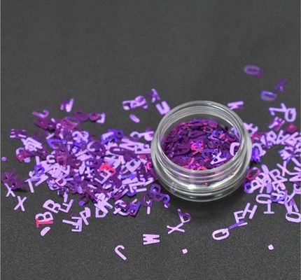 Excellent Nail Art Effect Poly Holographic Chunky Glitter Letter Shape Glitter Mix for Crafts within 365 Colors