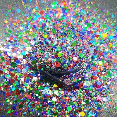 Polyester Bright Rainbow Candy Sparkle Mixes Shapes Chunky Glitter Confetti Customized for Your Requirements