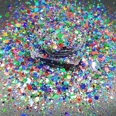Polyester Bright Rainbow Candy Sparkle Mixes Shapes Chunky Glitter Confetti Customized for Your Requirements
