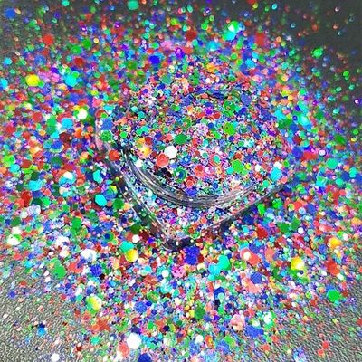 Polyester Bright Rainbow Candy Sparkle Mixes Shapes Chunky Glitter Confetti Customized for Your Requirements