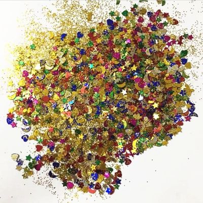 Person Christmas Eye Shadow Glitter Mixed Chunky Sequins PVC Moon Heart Pentacle Drip Filler Cosmetic Garment Christmas
