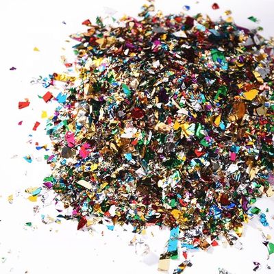 Mixes Party Candy Paper Fragments Colorful Illusion Color Broken Glass Sticker Candy Ornament Paper White Diamond Lens Glitter