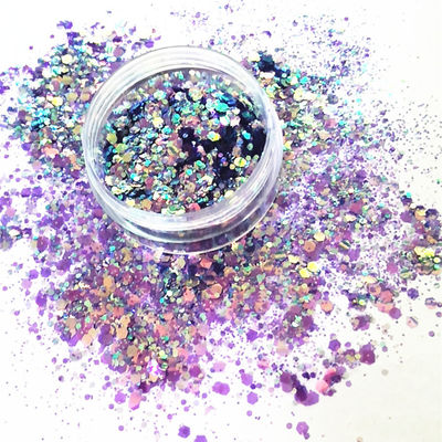 OEM/ODM Yes.We Provide OEM Chameleon Chunky Polyester Nail Body Chunky Mix Chameleon Sequins Glitter