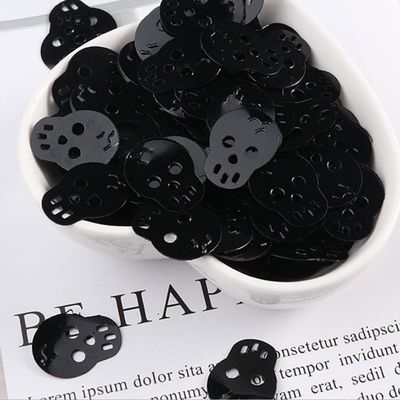 PVC Jack Skellington Head Ghost Glitter Shape Spider Necromancer Bat Skulls Cat Human Skeleton Halloween Sequins Perfect