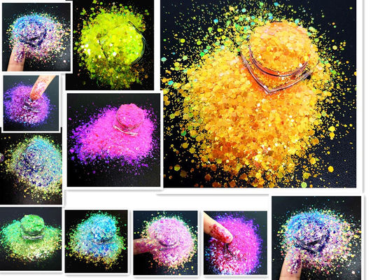 Nail Art Polyester Glitter Iridescent Blue Purple Flash Sol Ent Resistente Series Glitters 1 Color Print Method Decoration
