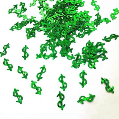Die Cutting Printing Prop Money Green Dollar Sign Glitter Green Money Sign for Theater Productions