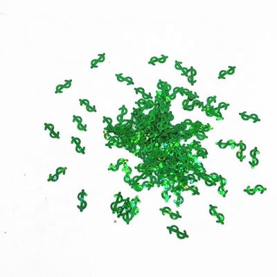 Die Cutting Printing Prop Money Green Dollar Sign Glitter Green Money Sign for Theater Productions