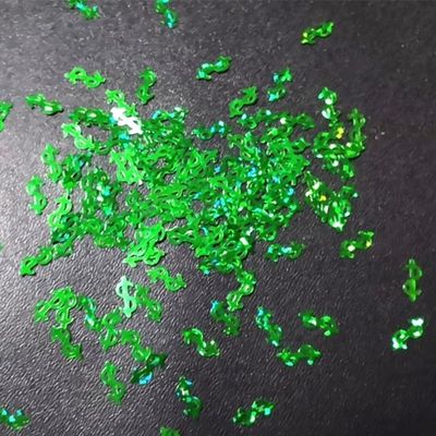 Die Cutting Printing Prop Money Green Dollar Sign Glitter Green Money Sign for Theater Productions