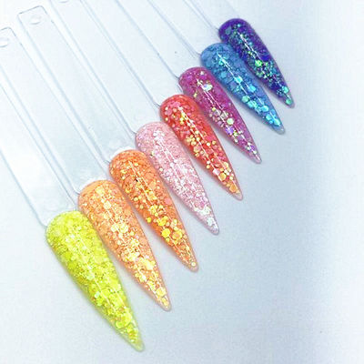 Vibrant Polyester Printing Custom Tumblers with Chunky Mixes Glitter and Kimonos Glitter