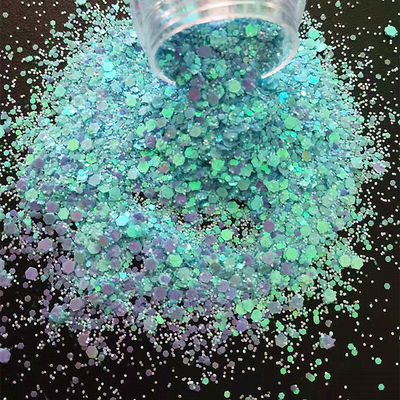 Vibrant Polyester Printing Custom Tumblers with Chunky Mixes Glitter and Kimonos Glitter