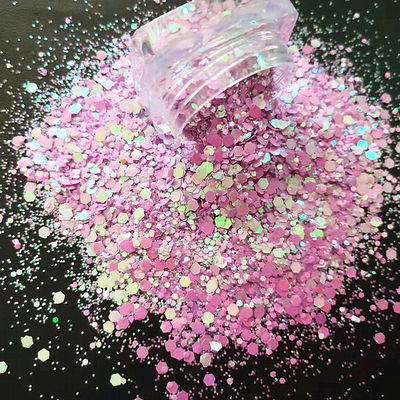 Vibrant Polyester Printing Custom Tumblers with Chunky Mixes Glitter and Kimonos Glitter