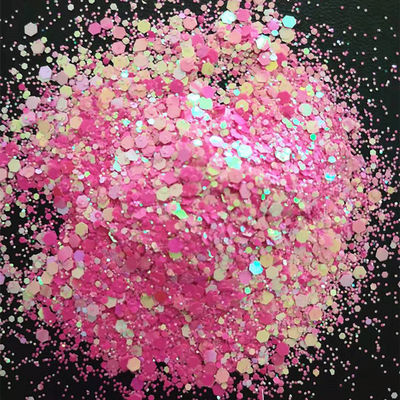 Vibrant Polyester Printing Custom Tumblers with Chunky Mixes Glitter and Kimonos Glitter