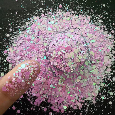 Vibrant Polyester Printing Custom Tumblers with Chunky Mixes Glitter and Kimonos Glitter