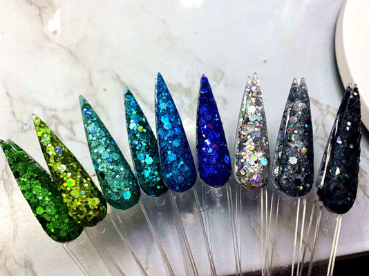 Die Cutting Printing with Metallic Holographic Chunky Glitter Powder in Polyester Shades and Finishes