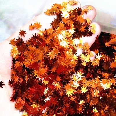 Ready to Ship Customizable Glitter Leaf Christmas Decorations and Garland Diy OEM Function Slow Flashing