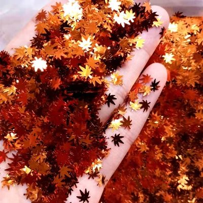 Ready to Ship Customizable Glitter Leaf Christmas Decorations and Garland Diy OEM Function Slow Flashing