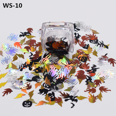 OEM/ODM Yes.We Provide OEM Pumpkin Spider Human Skeleton Witch Bat Shaped Glitter Halloween Accessories for Mother's Day