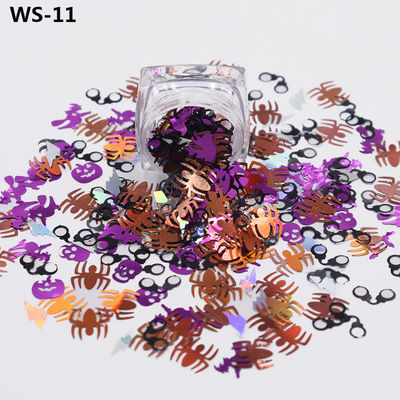 OEM/ODM Yes.We Provide OEM Pumpkin Spider Human Skeleton Witch Bat Shaped Glitter Halloween Accessories for Mother's Day