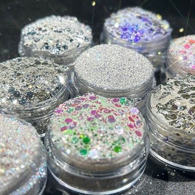 DIY size Diamond Dust Glitter Silver Glitter Powder Highlight Party Makeup A Game-Changer for Nail Beauty