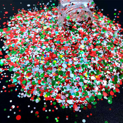 Die Cutting Printing and 1 Color Print Method for Dots Shaped Glitter Xmas Christmas