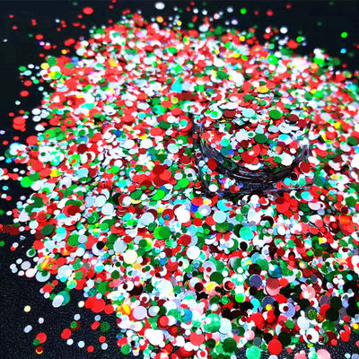 Die Cutting Printing and 1 Color Print Method for Dots Shaped Glitter Xmas Christmas