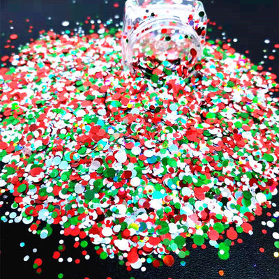 Die Cutting Printing and 1 Color Print Method for Dots Shaped Glitter Xmas Christmas