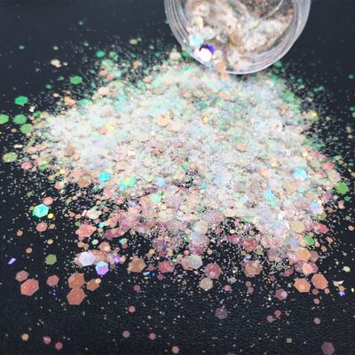 Chunky PET Craft Glitter Powder in Eco-friendly Bulk Opal for Other Holiday Supplies