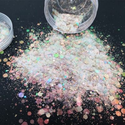 Chunky PET Craft Glitter Powder in Eco-friendly Bulk Opal for Other Holiday Supplies