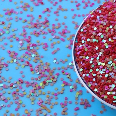 Ecofriendly PET 2mm 3mm Circle Sequins Craft Nail Glitter Ecofriendly and PET Ecofriendly