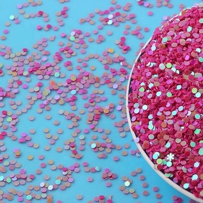 Ecofriendly PET 2mm 3mm Circle Sequins Craft Nail Glitter Ecofriendly and PET Ecofriendly