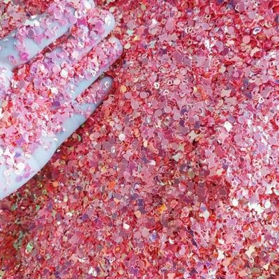 Multi-functional Mixes Sequins Pink Butterfly Dots Glitter Open Heart Open Stars Moon Diamond for Versatile and Creative