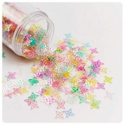 DIY Craft Embellishments Hollow Four Pointed Star Sequins in Mixes and Customized Shape