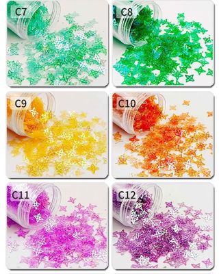 DIY Craft Embellishments Hollow Four Pointed Star Sequins in Mixes and Customized Shape