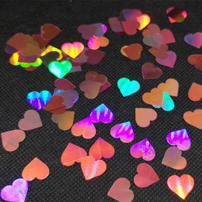 12mm Pink Heart Glitter PVC Polyester Shapes Fashionable Metal Stars Number Wedding Party Valentine's Day Decor Home Crafts