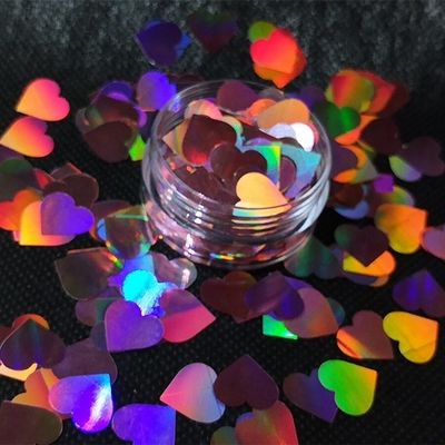 12mm Pink Heart Glitter PVC Polyester Shapes Fashionable Metal Stars Number Wedding Party Valentine's Day Decor Home Crafts