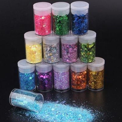 Print Method 1 color Custom Glitter Jar Eco-Friendly Holographic Glitter for Nails Jar Glitter Packing