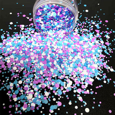 Customs Glitter Option Loose Glitter in Polyester for Shaped Heart Star Moon Dot Chunky Mix