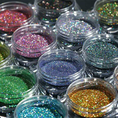 Holographic Fine Solvent Resistant Nails Art Glitter Powder 1/128 1/170 1/256 1/360 1/500 1/700 Fine Powder Glitter