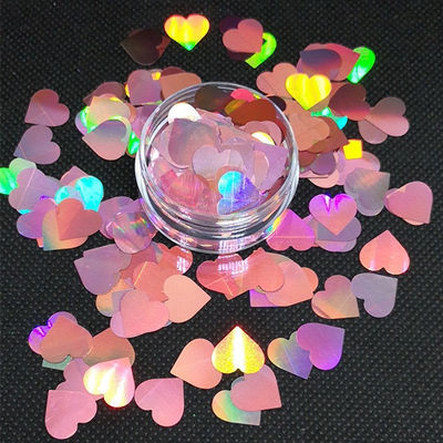 Other Holiday Supplies 12MM Polyester Pink Heart Glitter Heart Shapes