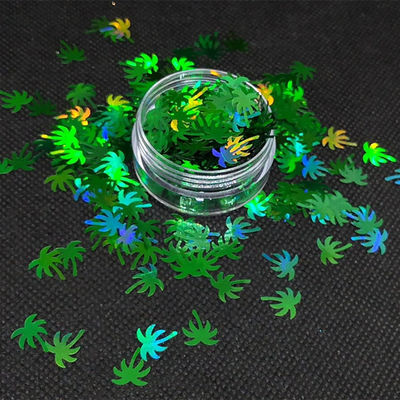 Polyester Palm Tree Glitter Coconut Glitter Shape Die Cutting Printing and Coconut Shape with Polyester Material