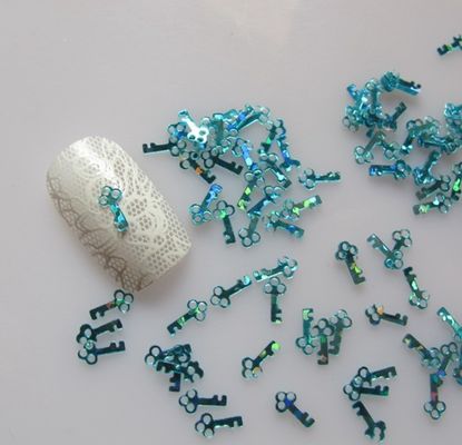 Glitter Key Shaped for Nail Art Craft Handmade NO April Fool's Day