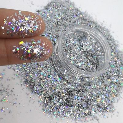Polyester Resistant Solvent Irregular Bulk Glitter Fragment Glitter Cut Flakes Nail Art Supplies for Mother's Day Ramadan